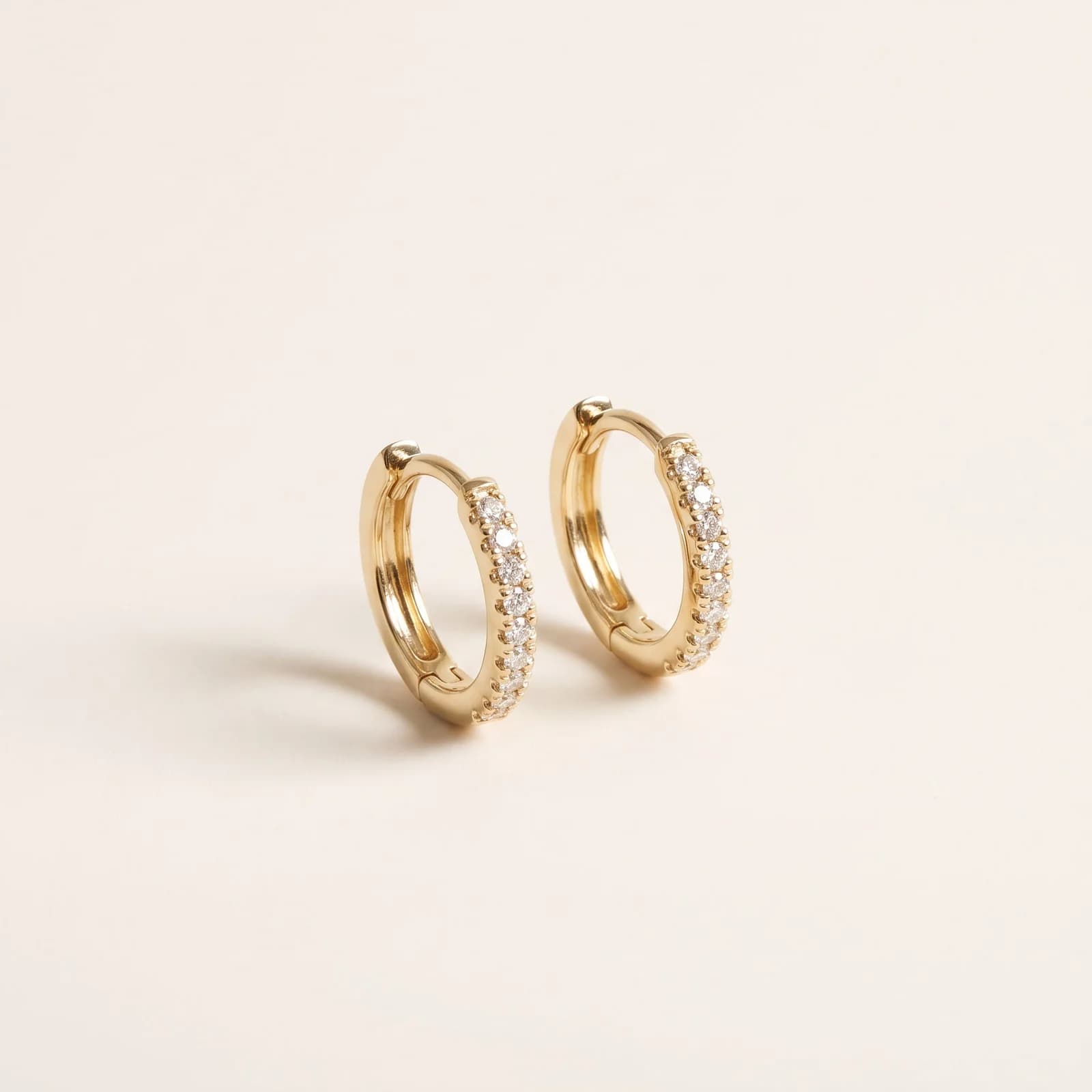 Solis Pavé Diamond Huggies